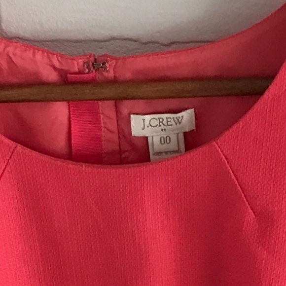 J. Crew Mini dress Preppy Coral Pink/red Fit & Flare Cotton Minimalist Sz 00 - Picture 5 of 11